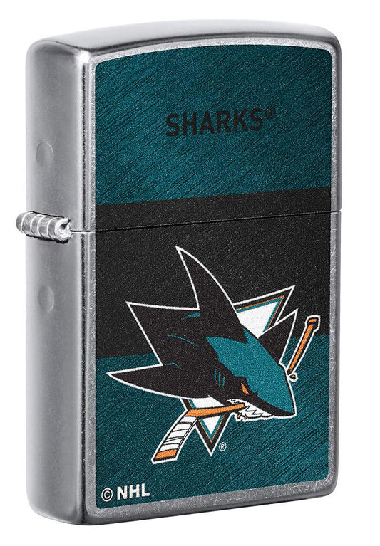 Zippo San Jose Sharks® Icon Design Street Chrome Windproof Lighter