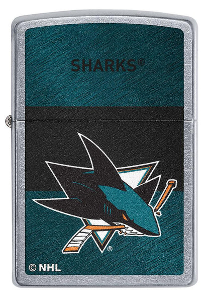 Zippo San Jose Sharks® Icon Design Street Chrome Windproof Lighter