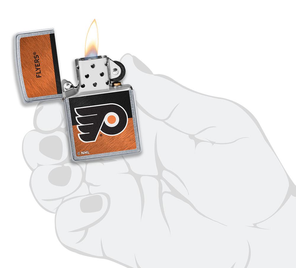 Zippo Philadelphia Flyers® Icon Design Street Chrome Windproof Lighter