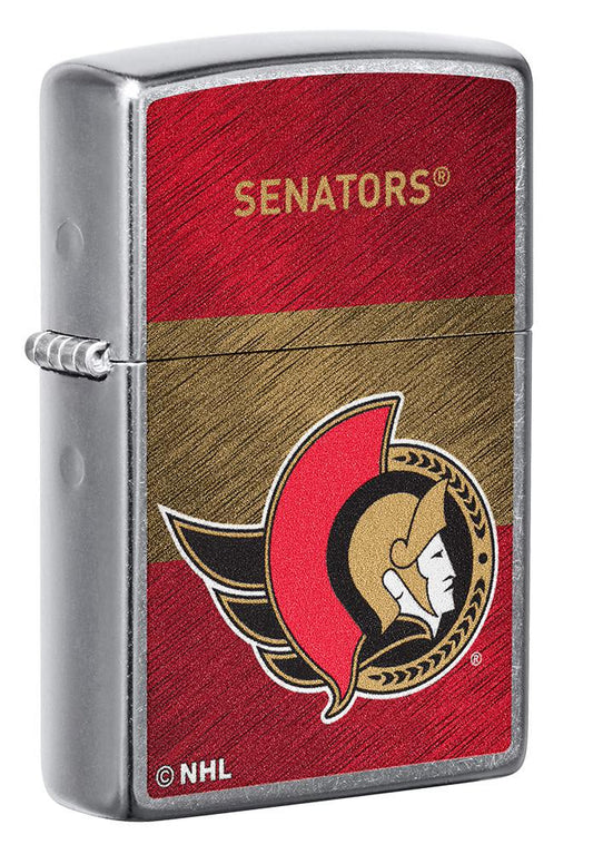 Zippo Ottawa Senators® Icon Design Street Chrome Windproof Lighter