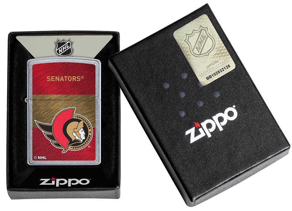 Zippo Ottawa Senators® Icon Design Street Chrome Windproof Lighter