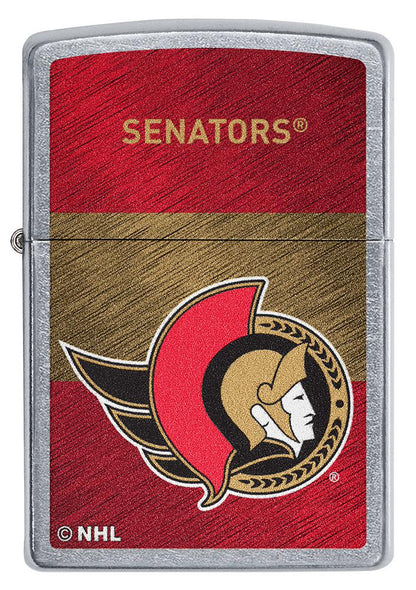Zippo Ottawa Senators® Icon Design Street Chrome Windproof Lighter