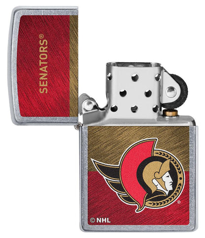 Zippo Ottawa Senators® Icon Design Street Chrome Windproof Lighter