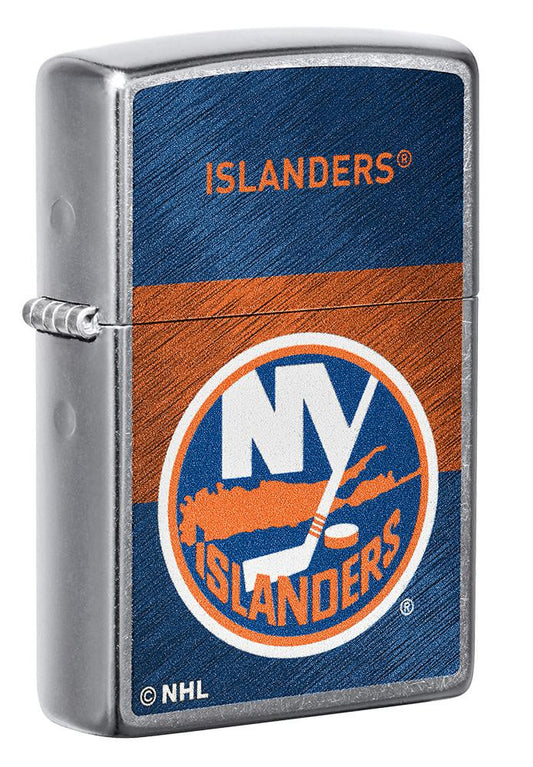 Zippo New York Islanders® Icon Design Street Chrome Windproof Lighter