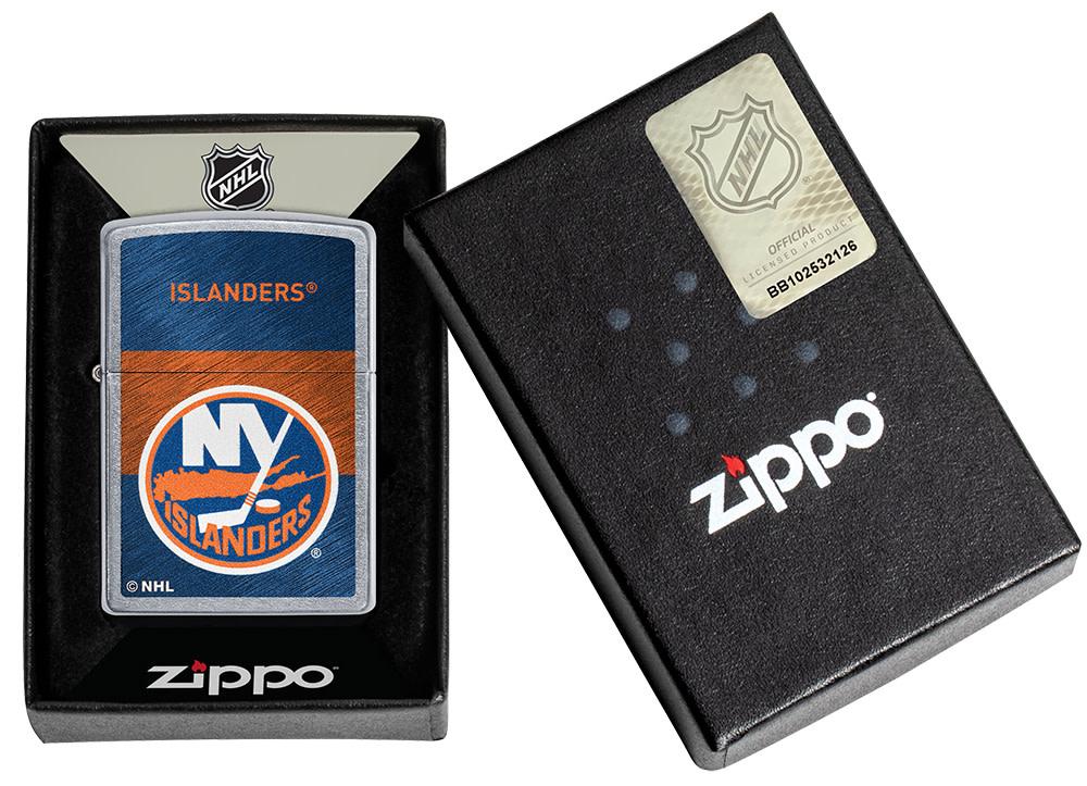 Zippo New York Islanders® Icon Design Street Chrome Windproof Lighter