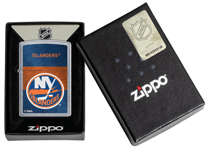 Zippo New York Islanders® Icon Design Street Chrome Windproof Lighter