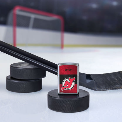 Zippo New Jersey Devils® Icon Design Street Chrome Windproof Lighter