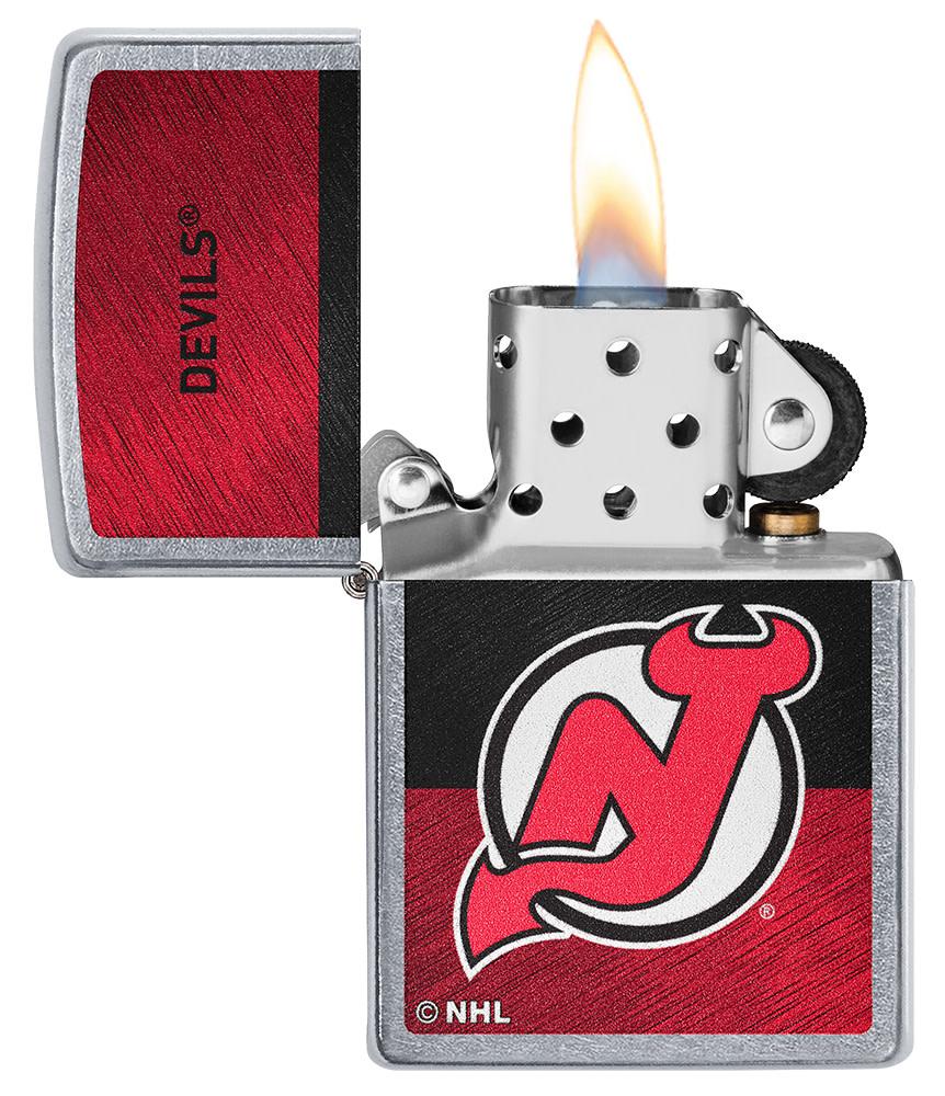 Zippo New Jersey Devils® Icon Design Street Chrome Windproof Lighter