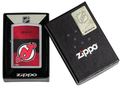 Zippo New Jersey Devils® Icon Design Street Chrome Windproof Lighter