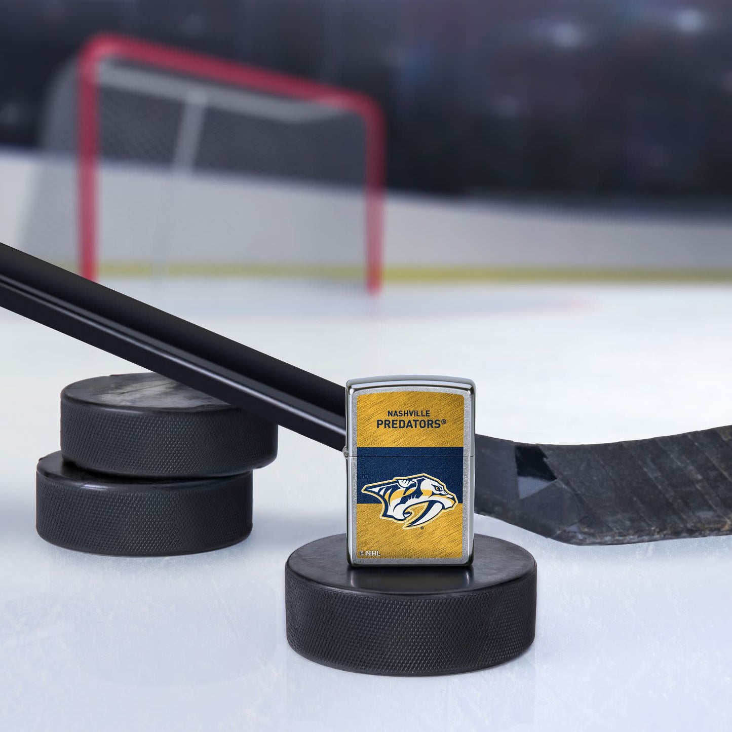 Zippo Nashville Predators® Icon Design Street Chrome Windproof Lighter