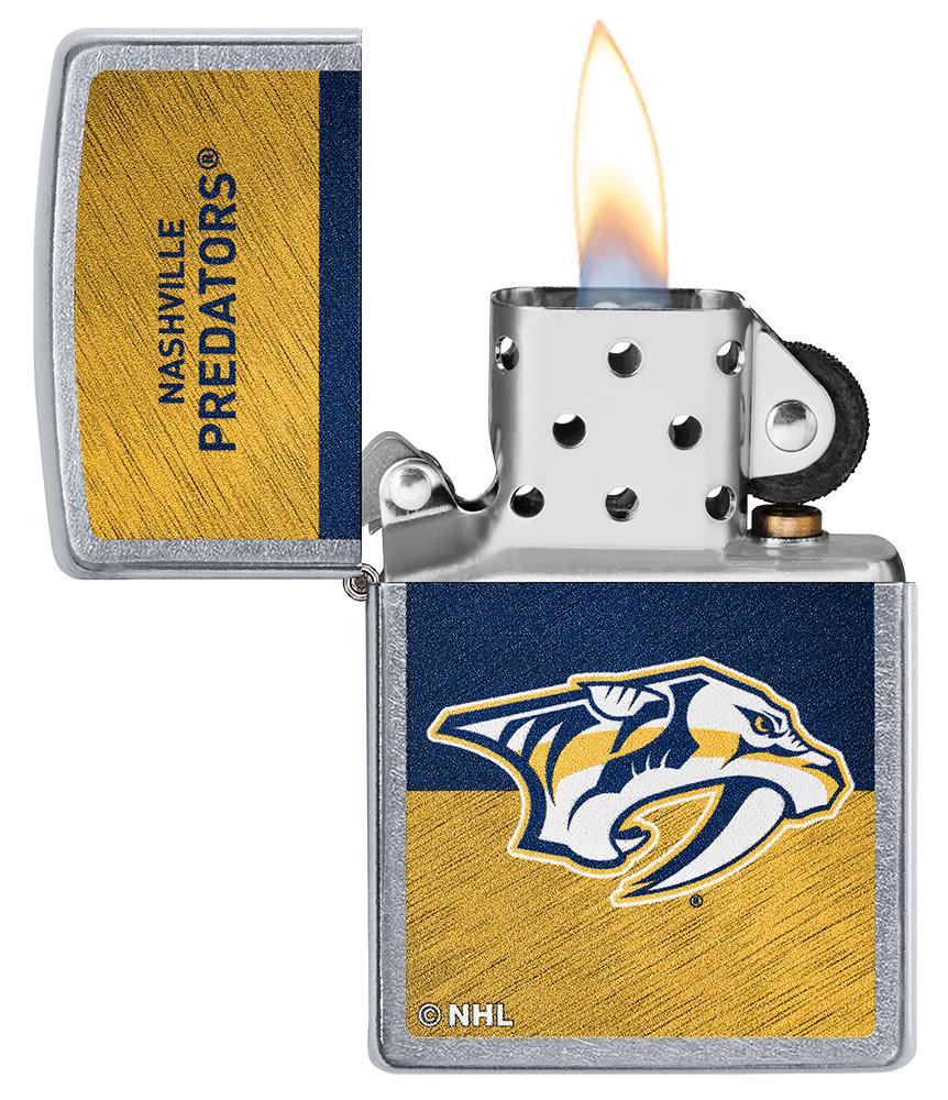 Zippo Nashville Predators® Icon Design Street Chrome Windproof Lighter