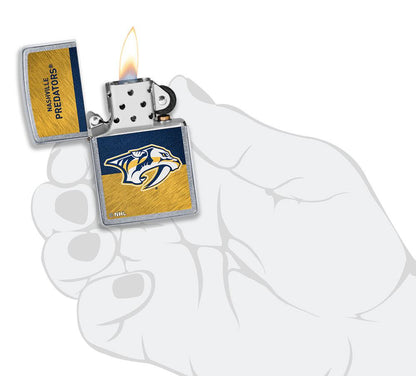Zippo Nashville Predators® Icon Design Street Chrome Windproof Lighter
