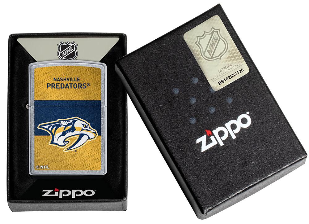 Zippo Nashville Predators® Icon Design Street Chrome Windproof Lighter
