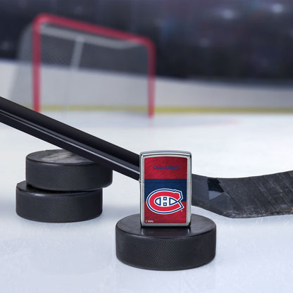 Zippo Montreal Canadiens® Icon Design Street Chrome Windproof Lighter