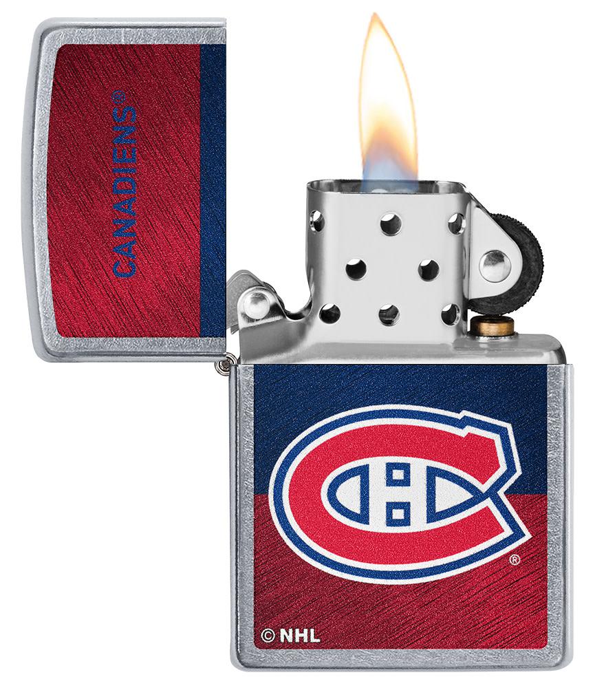 Zippo Montreal Canadiens® Icon Design Street Chrome Windproof Lighter