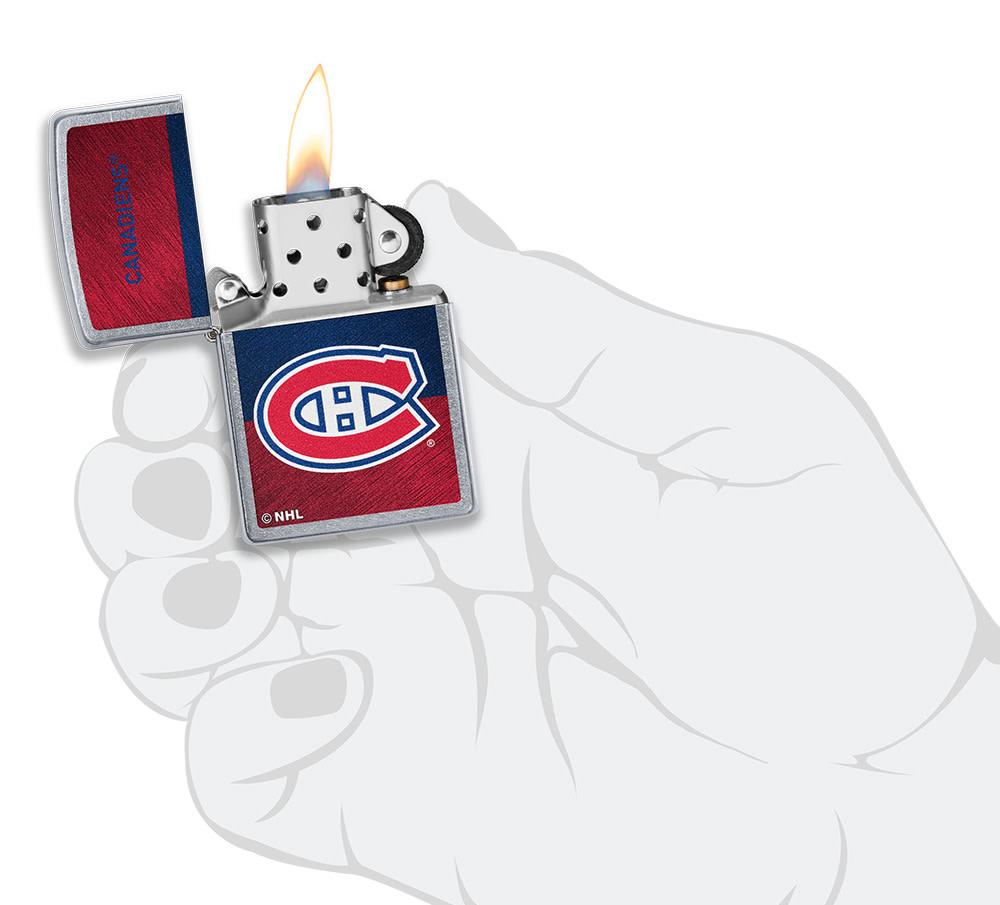 Zippo Montreal Canadiens® Icon Design Street Chrome Windproof Lighter