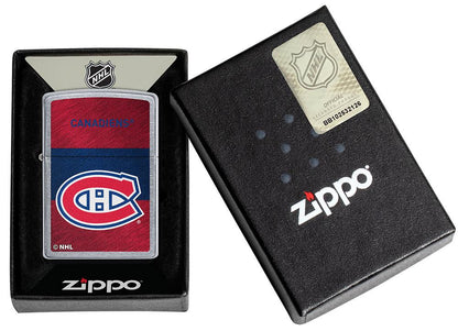 Zippo Montreal Canadiens® Icon Design Street Chrome Windproof Lighter