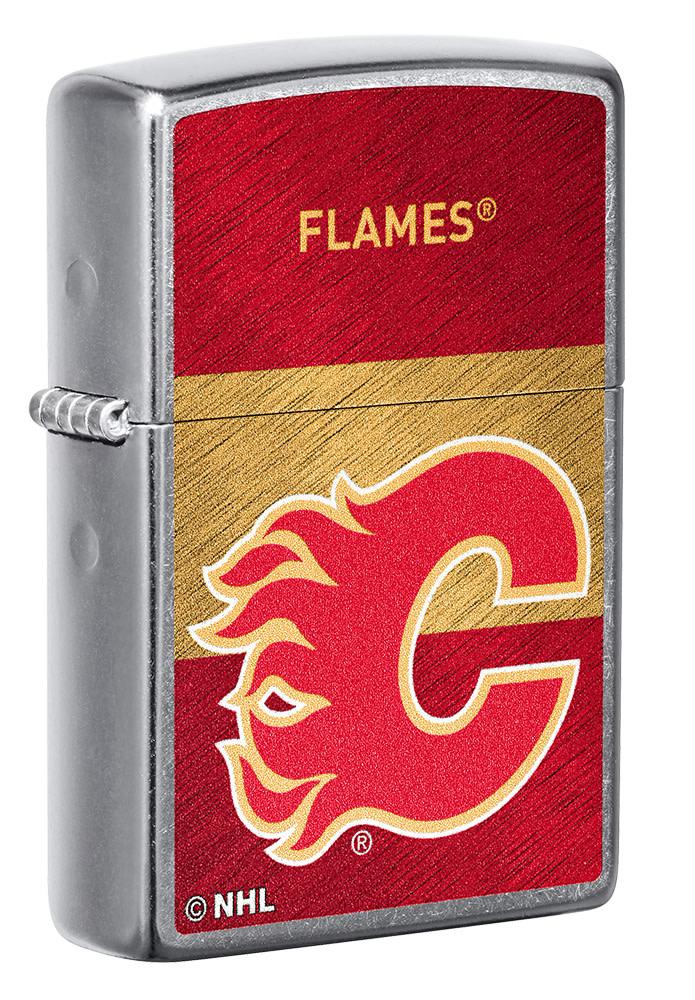 Zippo Calgary Flames® Icon Design Street Chrome Windproof Lighter