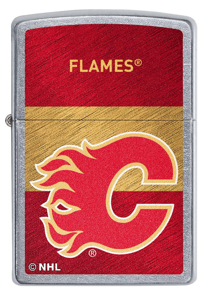 Zippo Calgary Flames® Icon Design Street Chrome Windproof Lighter
