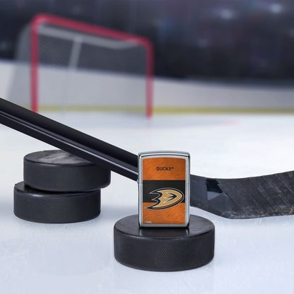 Zippo Anaheim Ducks® Icon Design Street Chrome Windproof Lighter