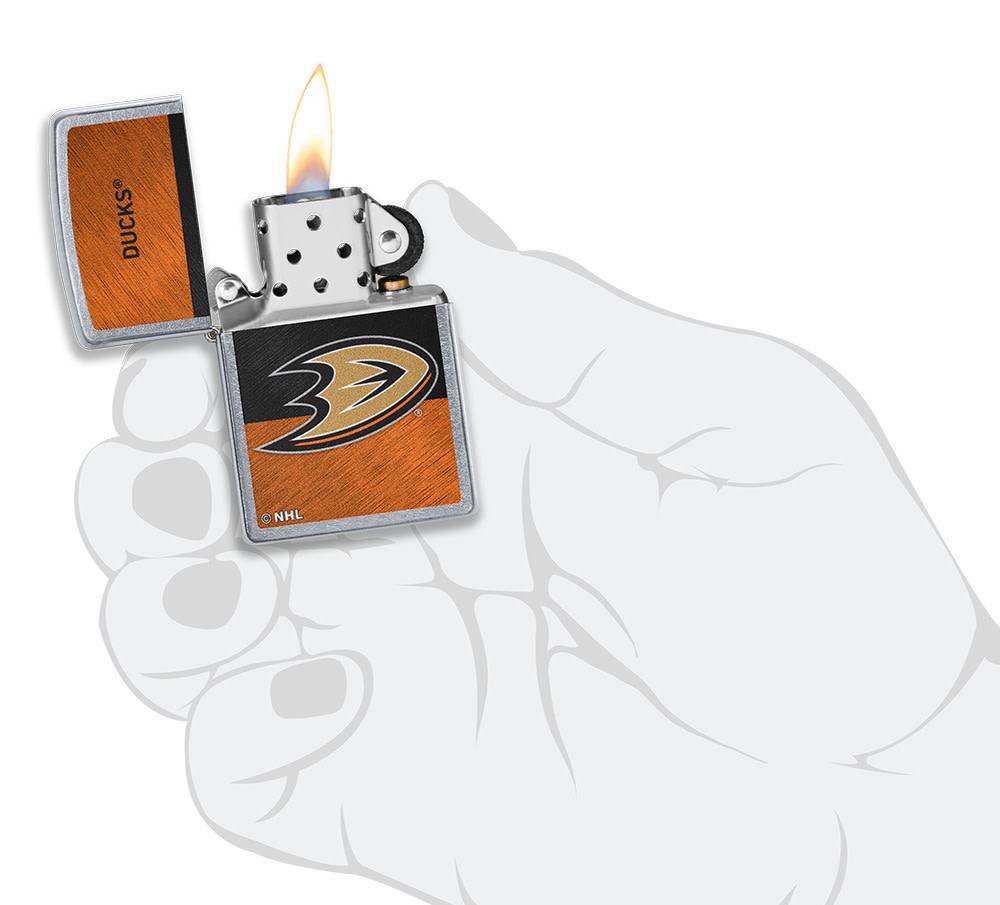 Zippo Anaheim Ducks® Icon Design Street Chrome Windproof Lighter