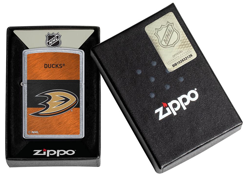 Zippo Anaheim Ducks® Icon Design Street Chrome Windproof Lighter