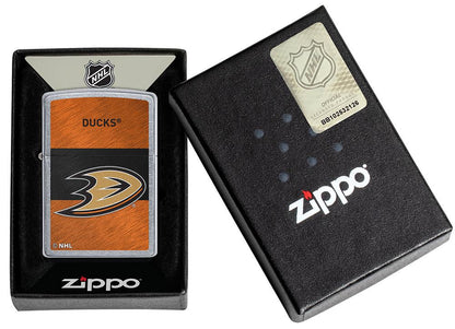 Zippo Anaheim Ducks® Icon Design Street Chrome Windproof Lighter