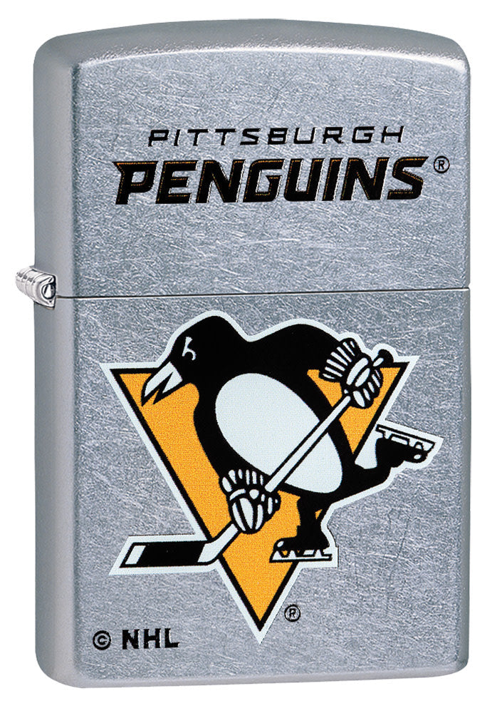 Zippo Pittsburgh Penguins® Logo Design Street Chrome Windproof Lighter