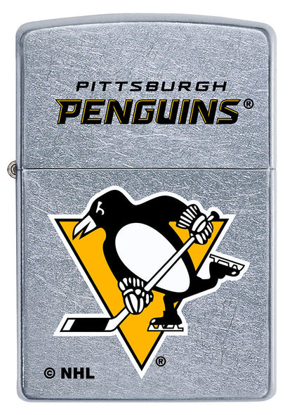 Zippo Pittsburgh Penguins® Logo Design Street Chrome Windproof Lighter
