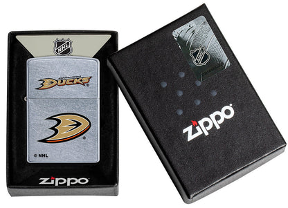 Zippo Anaheim Ducks® Logo Design Street Chrome Windproof Lighter