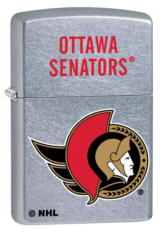 Zippo Ottawa Senators® Logo Design Street Chrome Windproof Lighter