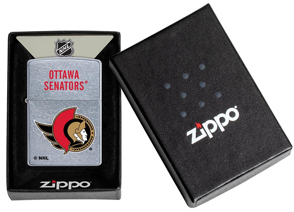 Zippo Ottawa Senators® Logo Design Street Chrome Windproof Lighter
