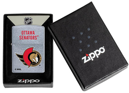 Zippo Ottawa Senators® Logo Design Street Chrome Windproof Lighter