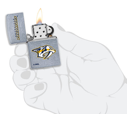 Zippo Nashville Predators® Logo Design Street Chrome Windproof Lighter