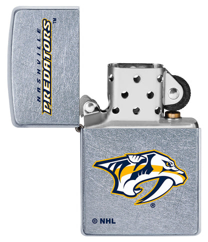 Zippo Nashville Predators® Logo Design Street Chrome Windproof Lighter