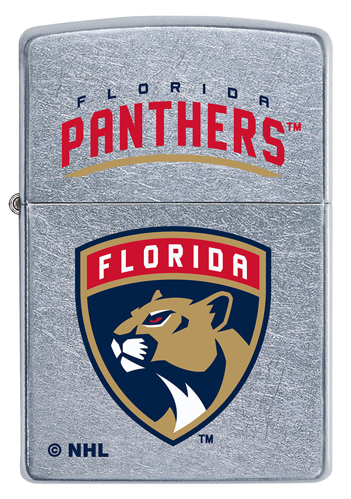 Zippo Florida Panthers® Logo Design Street Chrome Windproof Lighter