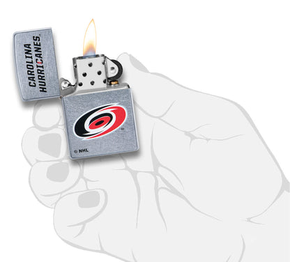 Zippo Carolina Hurricanes® Logo Design Street Chrome Windproof Lighter