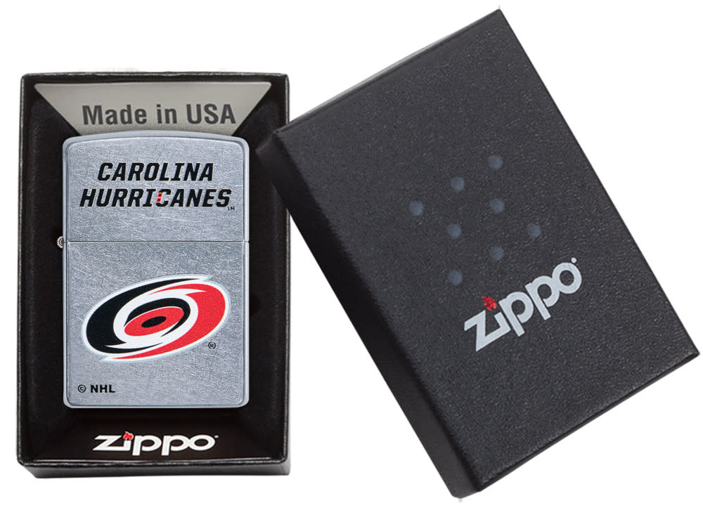 Zippo Carolina Hurricanes® Logo Design Street Chrome Windproof Lighter