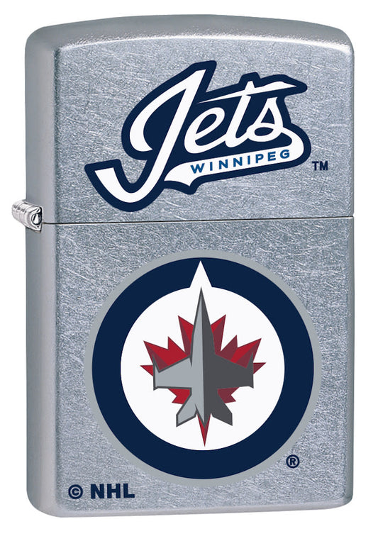Zippo Winnipeg Jets™ Logo Design Street Chrome Windproof Lighter