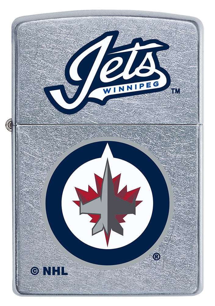 Zippo Winnipeg Jets™ Logo Design Street Chrome Windproof Lighter