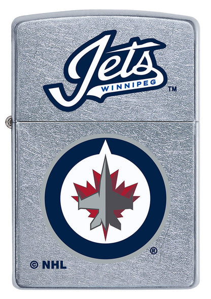 Zippo Winnipeg Jets™ Logo Design Street Chrome Windproof Lighter