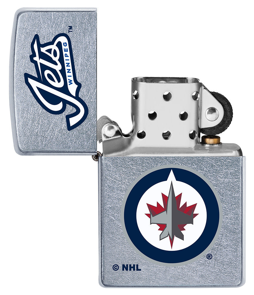 Zippo Winnipeg Jets™ Logo Design Street Chrome Windproof Lighter