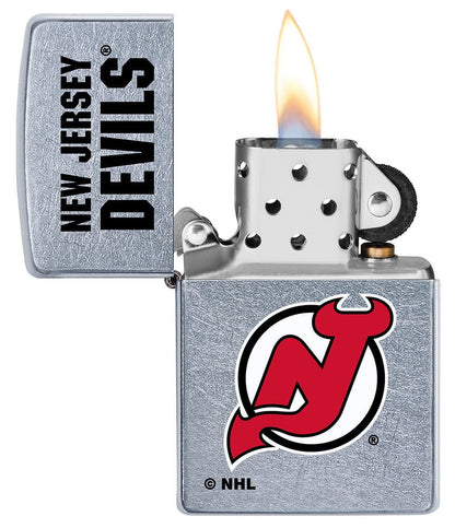 Zippo New Jersey Devils® Logo Design Street Chrome Windproof Lighter