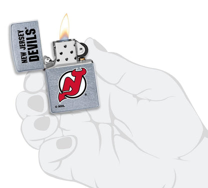 Zippo New Jersey Devils® Logo Design Street Chrome Windproof Lighter