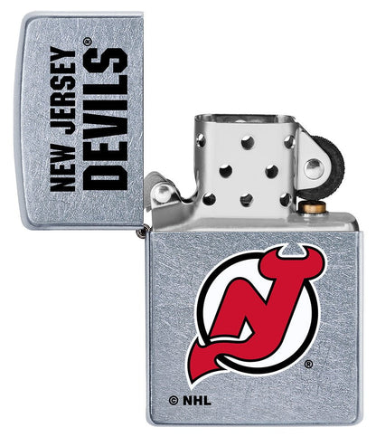 Zippo New Jersey Devils® Logo Design Street Chrome Windproof Lighter