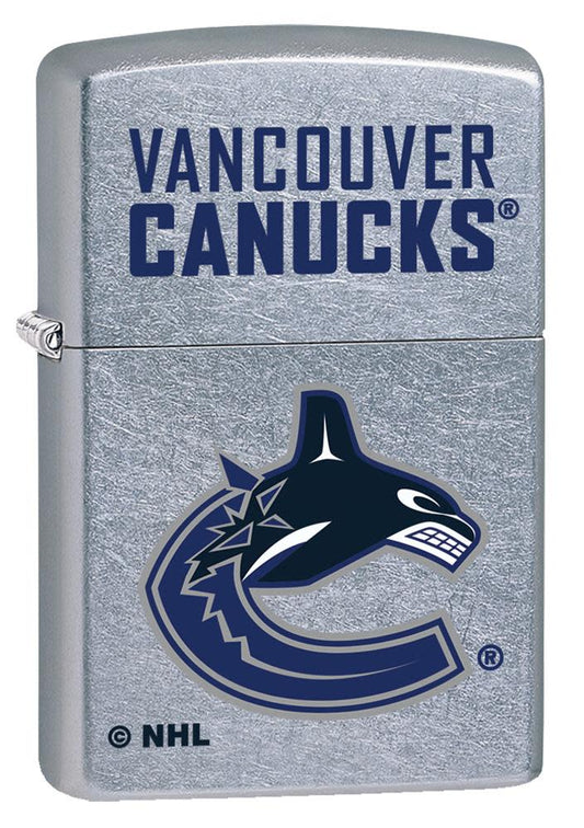 Zippo Vancouver Canucks® Logo Design Street Chrome Windproof Lighter
