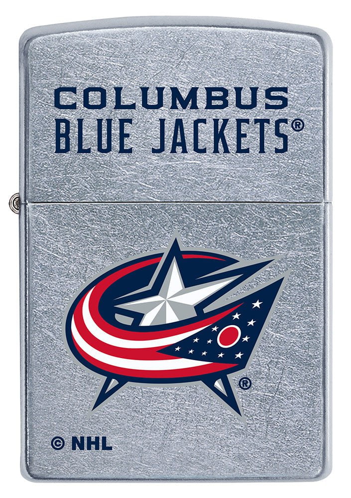 Zippo Columbus Blue Jackets® Logo Design Street Chrome Windproof Lighter