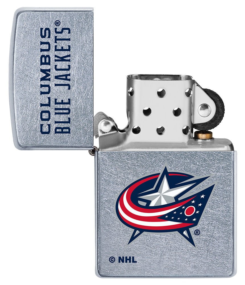Zippo Columbus Blue Jackets® Logo Design Street Chrome Windproof Lighter