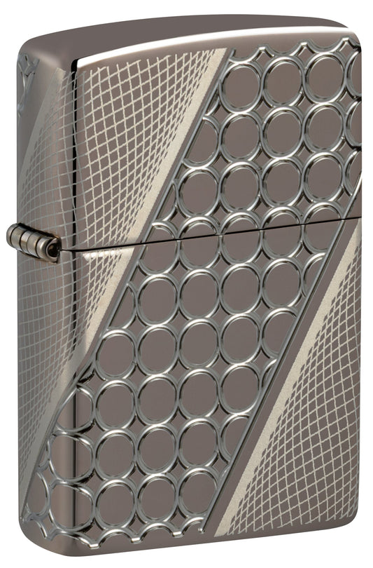 Zippo Deep Dots Design Armor® Black Ice® Windproof Lighter