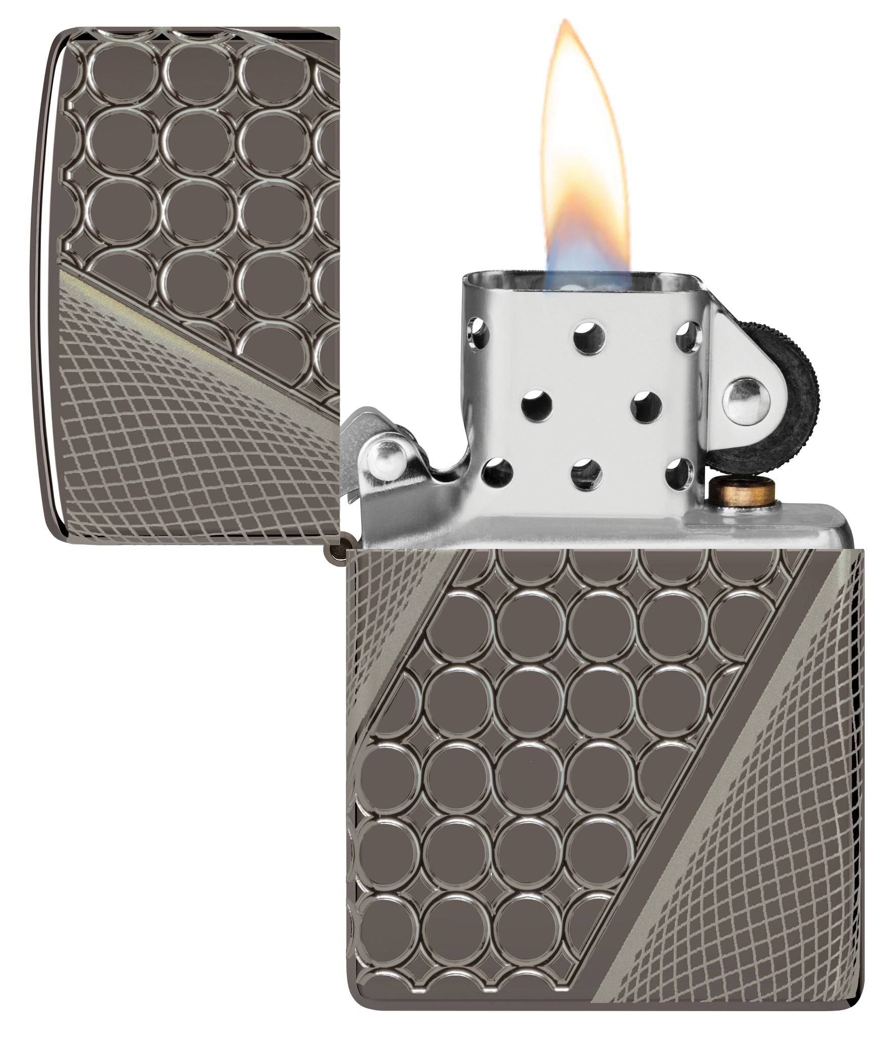 Zippo Deep Dots Design Armor® Black Ice® Windproof Lighter